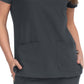 Women's 4-Pocket Zipper-Neck Mandarin Collar Driven Top - 1081 - Charcoal