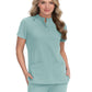 Women's 4-Pocket Zipper-Neck Mandarin Collar Driven Top - 1081 - Sage
