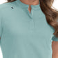 Women's 4-Pocket Zipper-Neck Mandarin Collar Driven Top - 1081 - Sage
