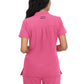 Women's 4-Pocket Zipper-Neck Mandarin Collar Driven Top - 1081 - Geranium