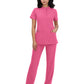 Women's 4-Pocket Zipper-Neck Mandarin Collar Driven Top - 1081 - Geranium
