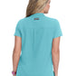 Women's 4-Pocket Zipper-Neck Mandarin Collar Driven Top - 1081 - Sea Glass
