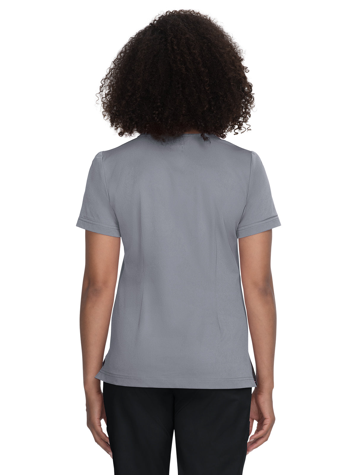 Women's 3-Pocket Zipper-Neck Performance Top - 1086 - Platinum Grey