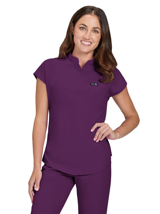 Women's 1-Pocket Stretch Tuck-In Ari Top - 1093 - Eggplant