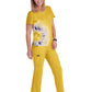 Women's Tie Dye V-Neck Stretch Lani Top - 1114PLM - Heather Mango Splash