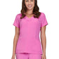 Women's Shirred Chest V-Neck Enik Top - 1121 - Strawberry Moon