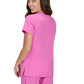 Women's Shirred Chest V-Neck Enik Top - 1121 - Strawberry Moon