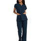 Women's Split-Neck 3-Pocket We Have Heart Top - 1124 - Navy