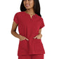 Women's Split-Neck 3-Pocket We Have Heart Top - 1124 - Ruby