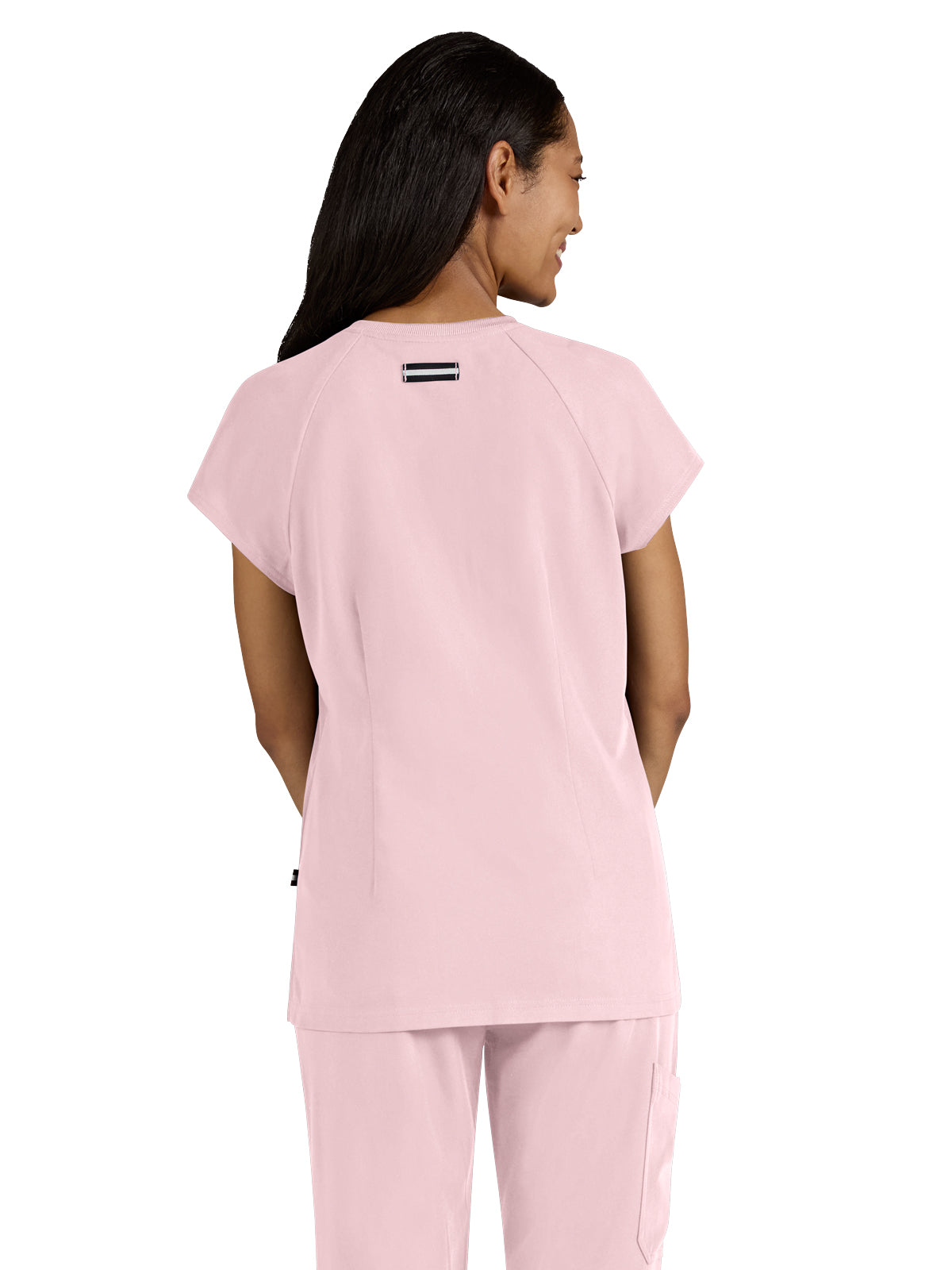 Women's Split-Neck 3-Pocket We Have Heart Top - 1124 - Pink Dream