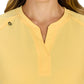 Women's Split-Neck 3-Pocket We Have Heart Top - 1124 - Butter Yellow