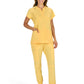 Women's Split-Neck 3-Pocket We Have Heart Top - 1124 - Butter Yellow