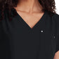 Women's Heart-Shaped Neckline Up and Going Top - 1125 - Black