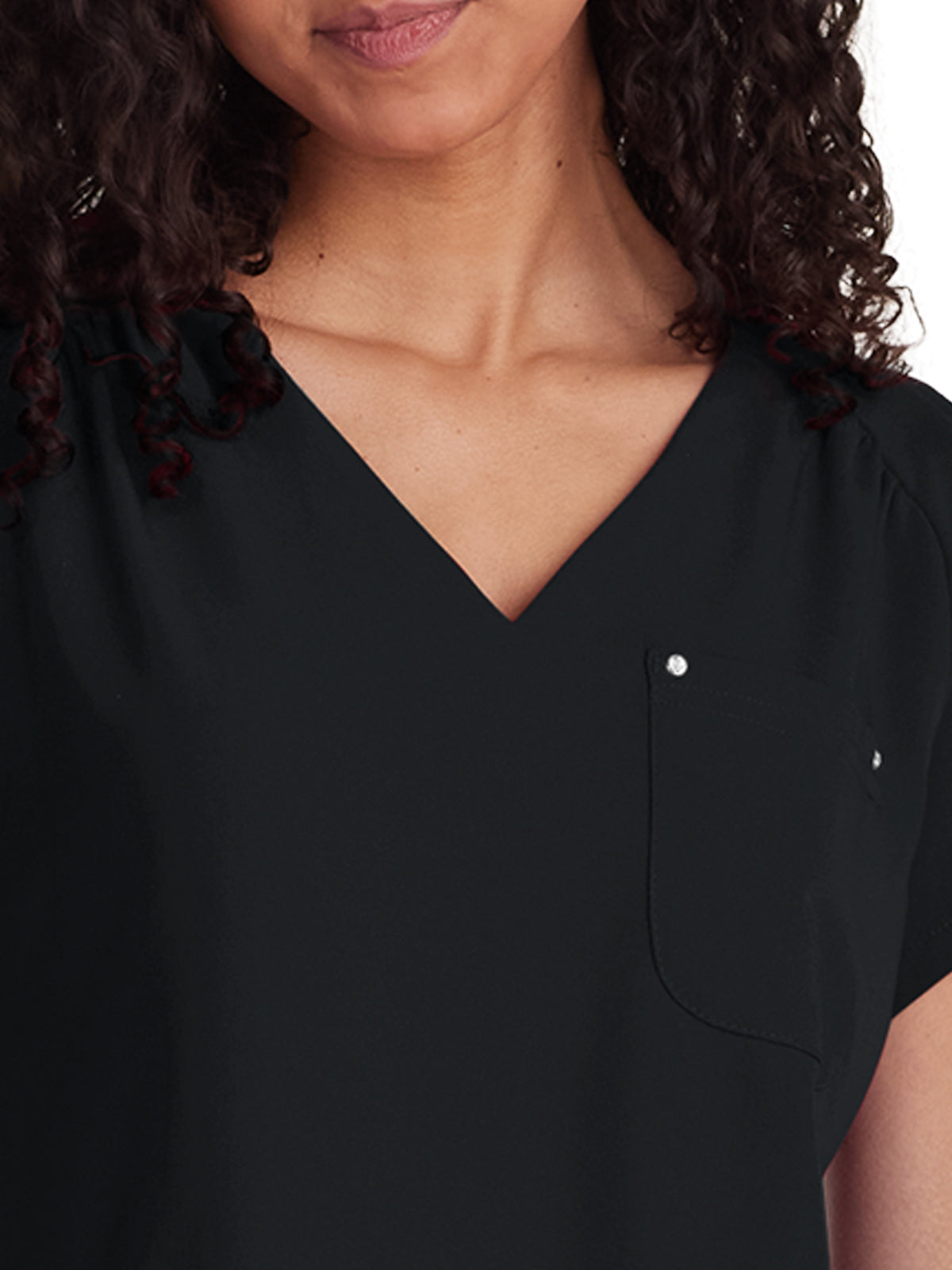 Women's Heart-Shaped Neckline Up and Going Top - 1125 - Black
