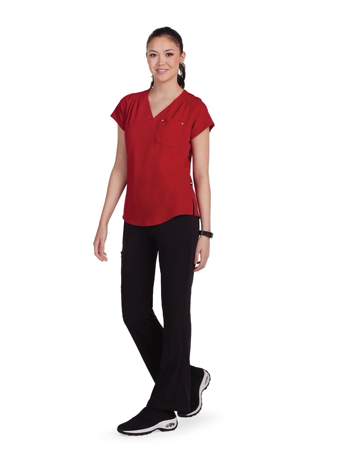 Women's Heart-Shaped Neckline Up and Going Top - 1125 - Ruby