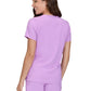 Women's Chest Pocket Print V-Neck Nixie Placement Top - 1128PLM - Bloom Lavender