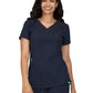 Women's Ribbed V-Neck 4-Pocket Sari Top - 1129 - Navy