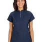 Women's 4-Pocket Ombre Zipper Neck Limited Edition Rena Top - 1130L - Navy