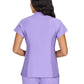 Women's 4-Pocket Ombre Zipper Neck Limited Edition Rena Top - 1130L - French Lavender
