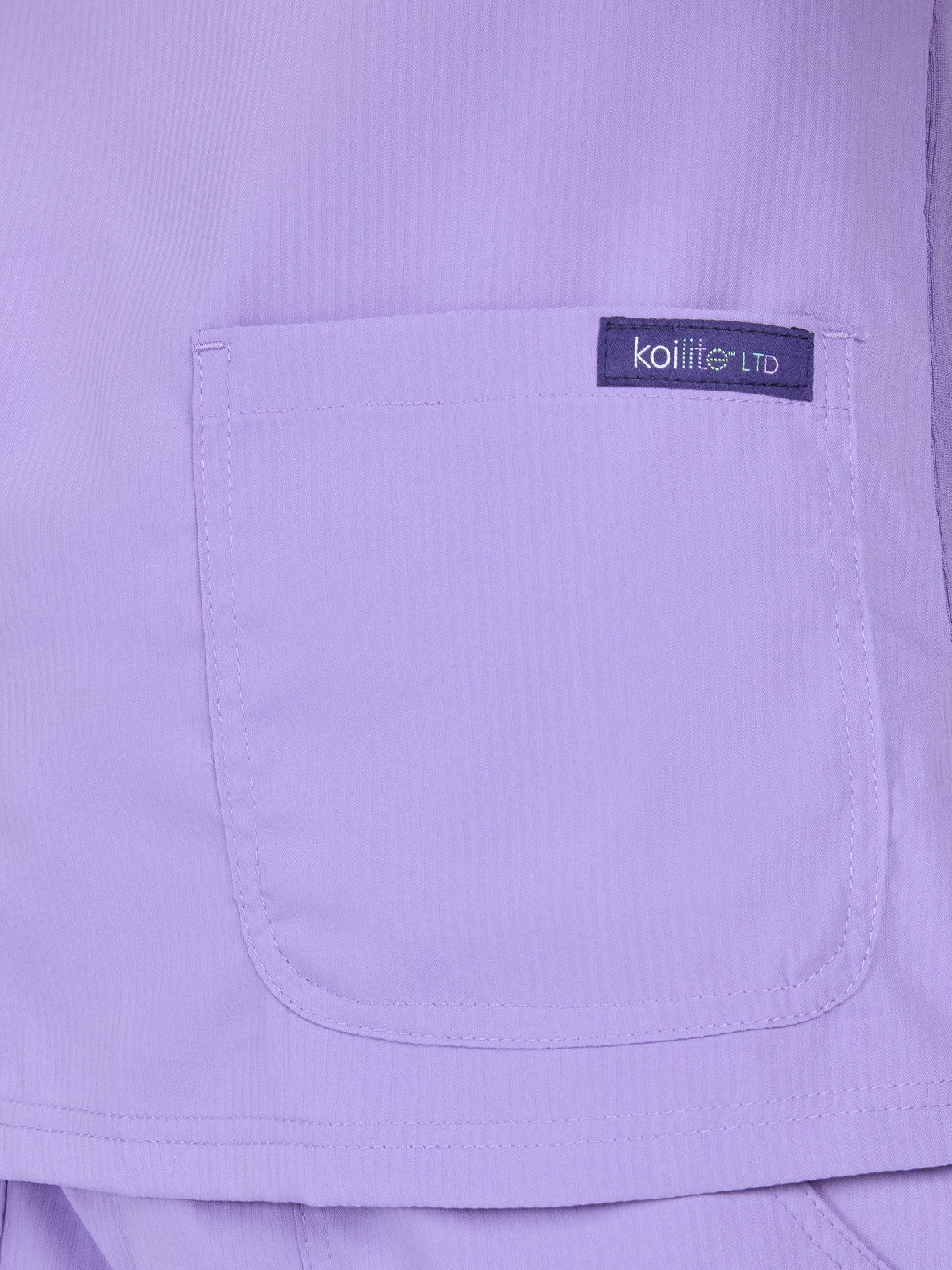 Women's 4-Pocket Ombre Zipper Neck Limited Edition Rena Top - 1130L - French Lavender
