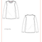 Women's Foil-Printed Crewneck Long Sleeve Underscrub Tee - 167PR - Iridescent Diamond Pattern