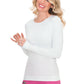 Women's Stretch Long-Sleeve Seamless Knit Divine Underscrub Tee - 315 - White