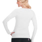 Women's Stretch Long-Sleeve Seamless Knit Divine Underscrub Tee - 315 - White