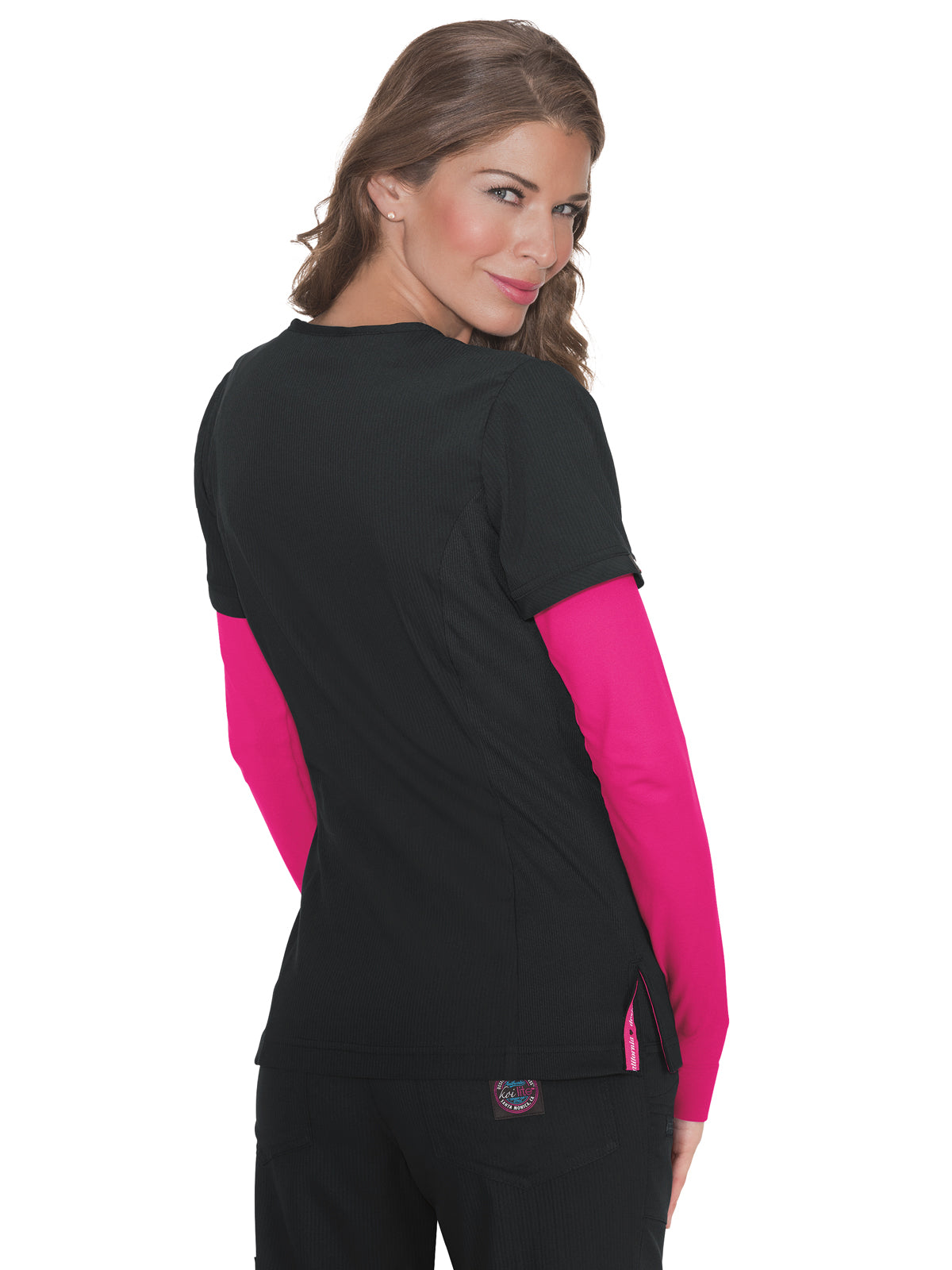 Women's 3-Pocket Mock-Wrap Philosophy Top - 316 - Black