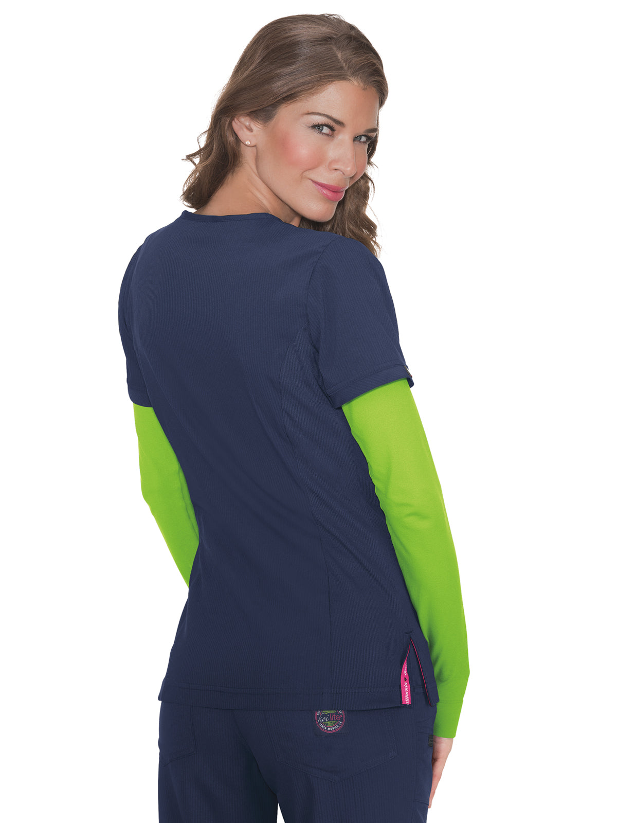 Women's 3-Pocket Mock-Wrap Philosophy Top - 316 - Navy