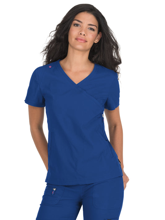 Women's 3-Pocket Mock-Wrap Philosophy Top - 316 - Galaxy