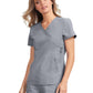 Women's 3-Pocket Mock-Wrap Philosophy Top - 316 - Platinum Grey