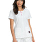 Women's 4-Pocket Zipper Neck Serenity Top - 317 - White