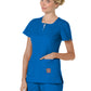 Women's 4-Pocket Zipper Neck Serenity Top - 317 - Royal Blue