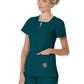 Women's 4-Pocket Zipper Neck Serenity Top - 317 - Caribbean