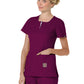 Women's 4-Pocket Zipper Neck Serenity Top - 317 - Wine