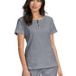 Women's 4-Pocket Zipper Neck Serenity Top - 317 - Platinum Grey