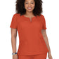 Women's 4-Pocket Zipper Neck Serenity Top - 317 - Terracotta