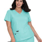 Women's 4-Pocket Stretch V-Neck Becca Top - 373 - Fresh Mint