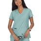 Women's 4-Pocket Stretch V-Neck Becca Top - 373 - Heather Sage