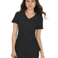 Women's Mock-Wrap Neck Katie Top - 374 - Black