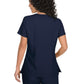 Women's Mock-Wrap Neck Katie Top - 374 - Navy
