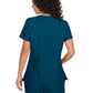 Women's Mock-Wrap Neck Katie Top - 374 - Caribbean
