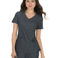 Women's Mock-Wrap Neck Katie Top - 374 - Charcoal
