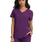 Women's Mock-Wrap Neck Katie Top - 374 - Eggplant