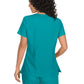 Women's Mock-Wrap Neck Katie Top - 374 - Teal