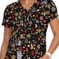 Women's Athletic-Inspired, Breathable Mesh Leslie Top - 384PR - Woodland Creatures