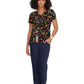 Women's Athletic-Inspired, Breathable Mesh Leslie Top - 384PR - Woodland Creatures