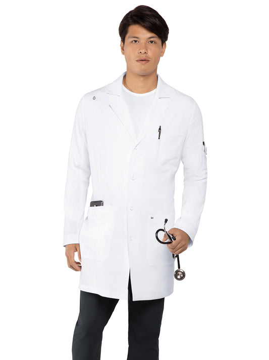 Men's Five-Pocket 38" His Everyday Stretch Lab Coat - 456 - White (001)