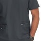 Men's 4-Pocket  V-Neck Free To Be Top - 672 - Charcoal