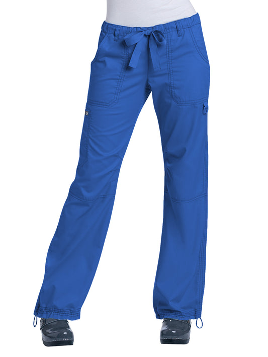 Women's 7-Pocket Adjustable Drawstring Lindsey Cargo Pant - 701 - Royal Blue